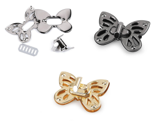 Sada zapínání na kabelku motýl - 37 x 52 mm