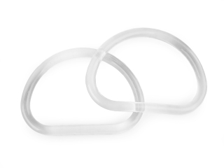 Akrylová ucha na tašky transparentní 2 ks - 12 x 8,7 cm